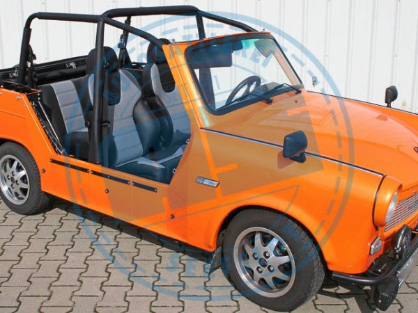Bezug für Überrollbügel Tramp, Kunstleder schwarz auf 10mm Schaum