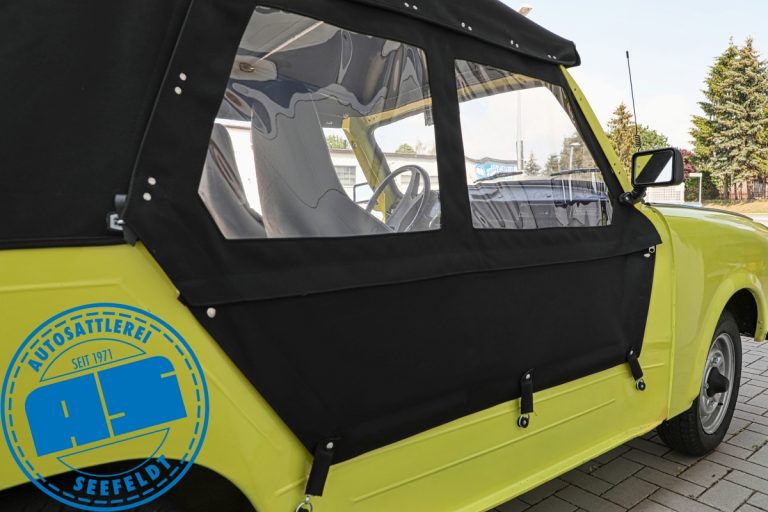 Trabant Kübel Seitenplane teilbar mit Reißverschluß waagerecht