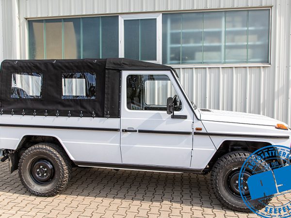 Steyr Puch GE230 / Mercedes G-Modell W461 Verdeck zweiteilig mit Rückwand aufrollbar, Verdeckstoff dreilagig