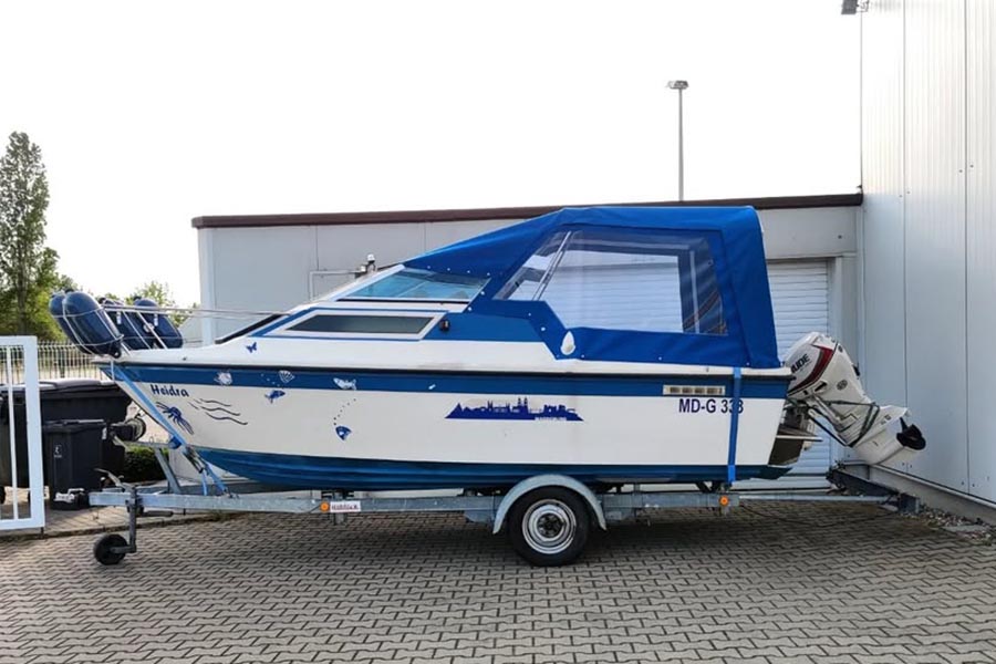 Fahrpersenning Acrylpersenning mit Boatvent