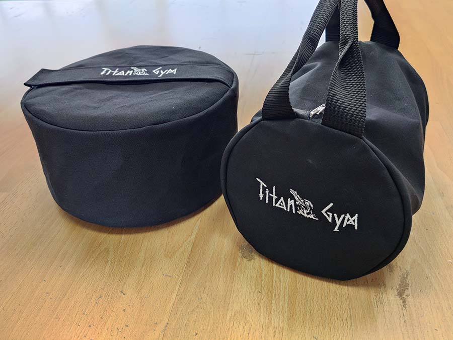 Stickung auf einer Sporttasche: Titanic Gym